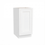 Inset Origami White RTA 12-21"W x 34.5"H x 25"D 4-Size Full Height Single Door Base Cabinet