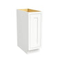Inset Origami White RTA 12-21"W x 34.5"H x 25"D 4-Size Full Height Single Door Base Cabinet