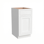 Inset Origami White RTA 12-21"W x 34.5"H x 25"D 4-Size Single Drawer Base Cabinet with 1 Door