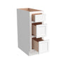 Inset Origami White RTA 12-36"W x 34.5"H x 25"D 9-Size Base Cabinet with 3 Drawers