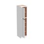 Inset Origami White RTA 18"W x 84-96"H x 25"D 3-Size Pantry Cabinet with 2 Doors and 4 Shelves