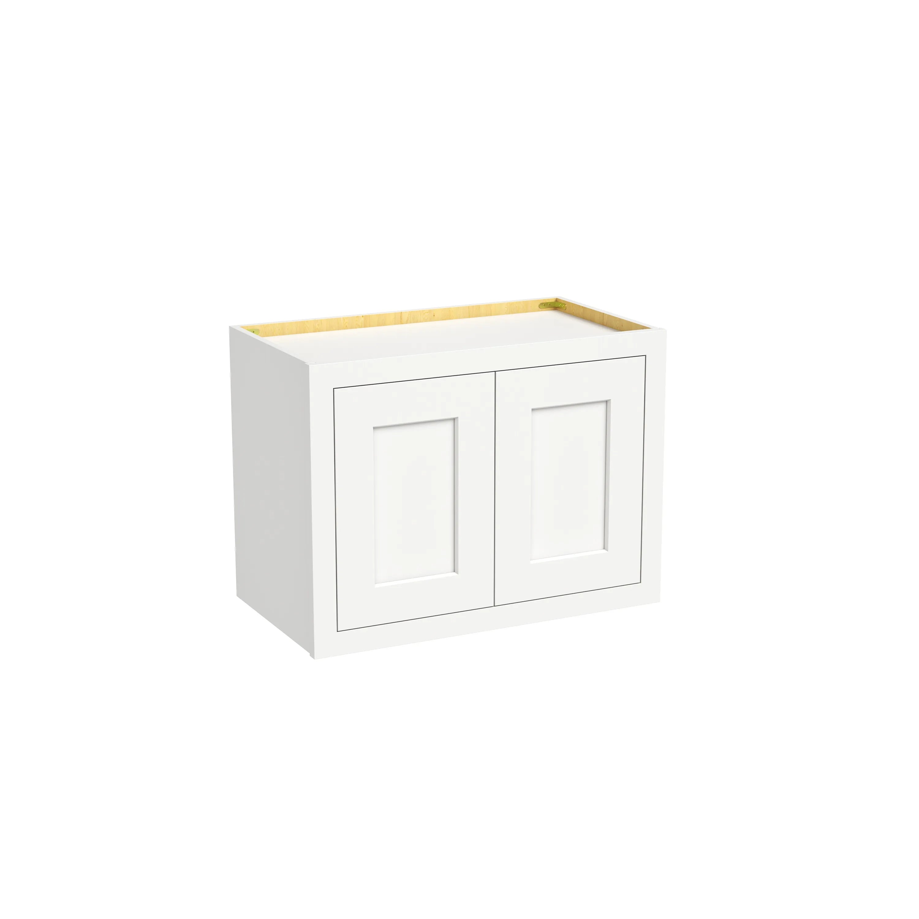 Inset Origami White RTA 24-36"W x 12-24"H x 13.5"D 10-Size Double Doors Wall Cabinet
