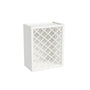 Inset Origami White RTA 24-36"W x 15-30"H x 13.5"D 5-Size Diamond Lattice Wine Grid Wall Rack Cabinet