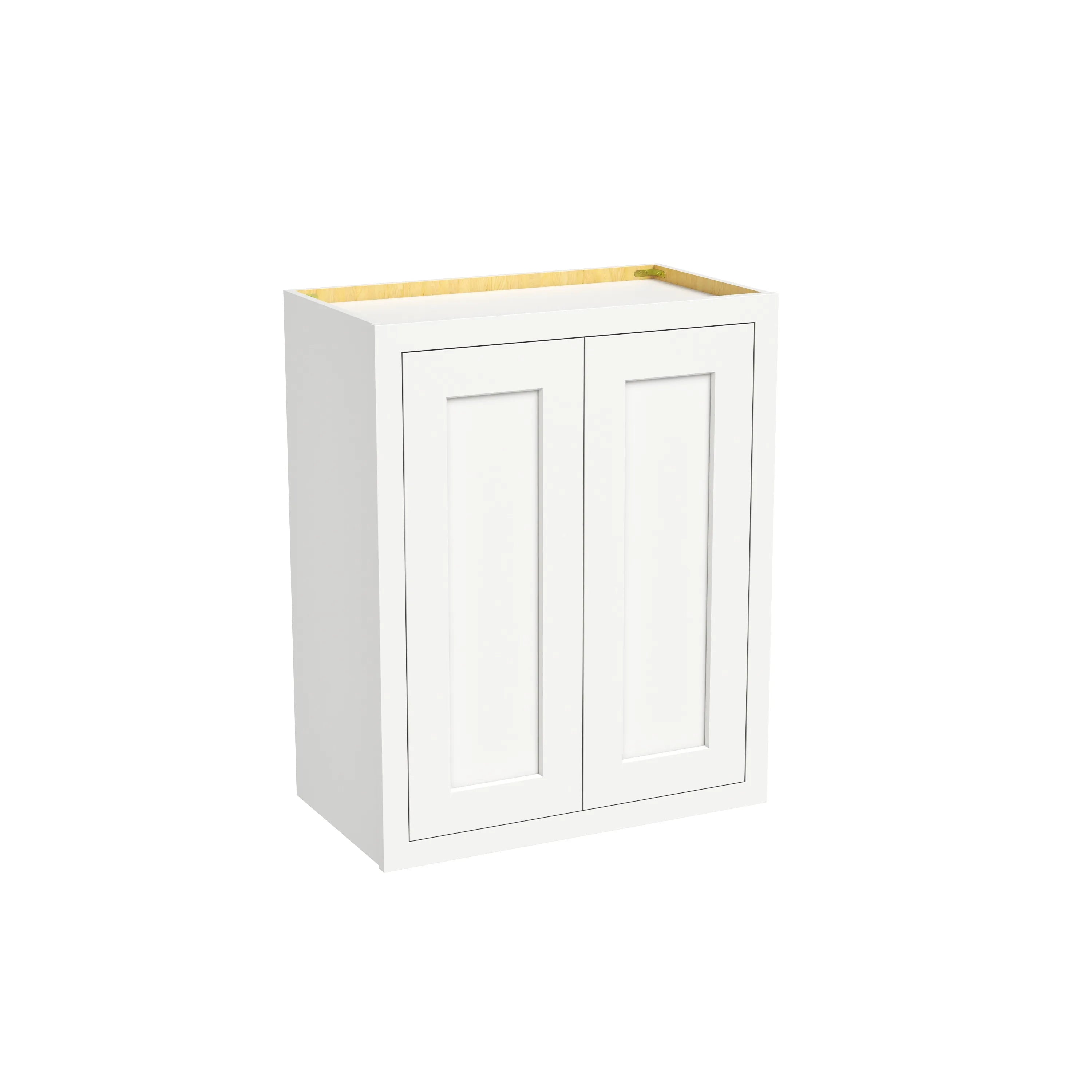 Inset Origami White RTA 24-36"W x 30-42"H x 13.5"D 15-Size Double Doors Wall Cabinet