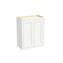 Inset Origami White RTA 24-36"W x 30-42"H x 13.5"D 15-Size Double Doors Wall Cabinet
