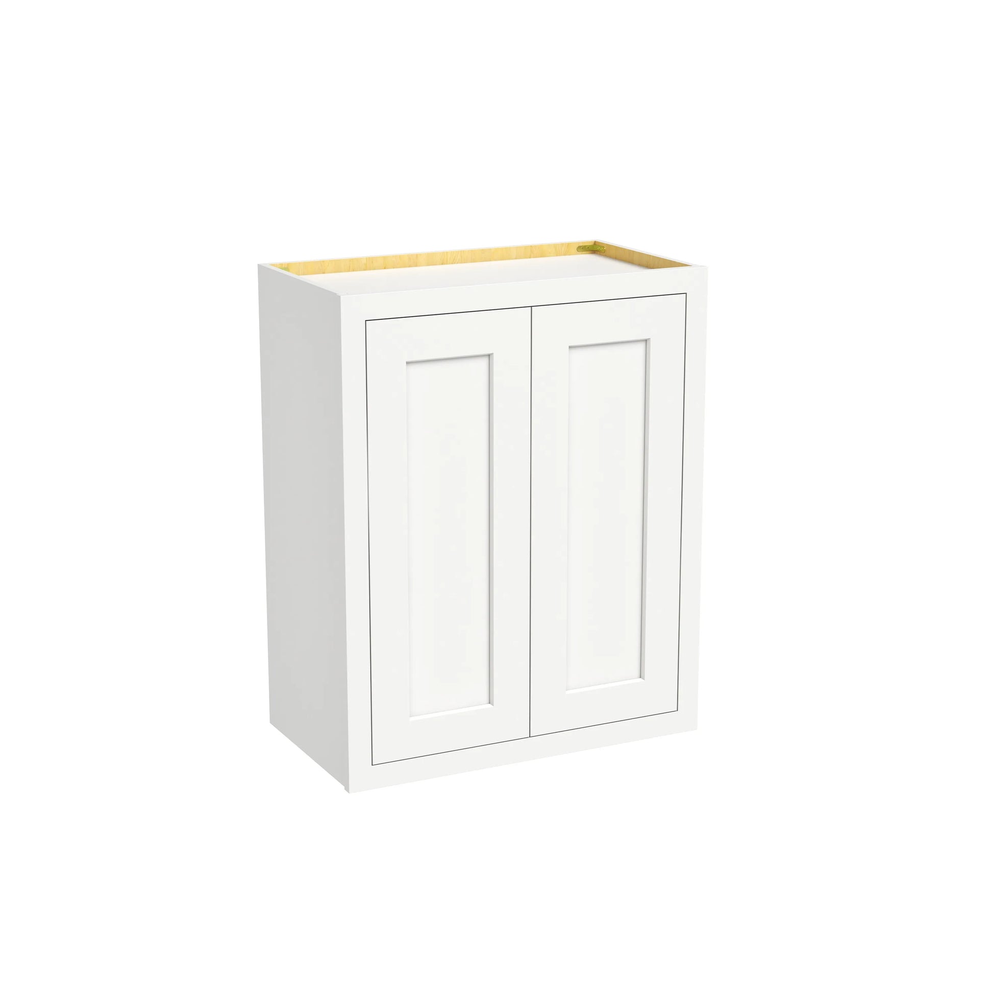 Inset Origami White RTA 24-36"W x 30-42"H x 13.5"D 15-Size Double Doors Wall Cabinet