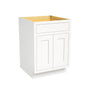 Inset Origami White RTA 24-36"W x 34.5"H x 25"D 5-Size Single Drawer Base Cabinet with 2 Doors