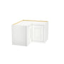 Inset Origami White RTA 25.5"W x 18-42"H x 13.5"D 3-Size Easy Reach Wall Cabinet with 2-3 shelves