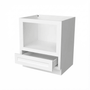 Inset Origami White RTA 27-30"W x 34.5"H x 25"D 2-Size Drawer Base Cabinet with Microwave Opening