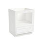 Inset Origami White RTA 27-30"W x 34.5"H x 25"D 2-Size Drawer Base Cabinet with Microwave Opening