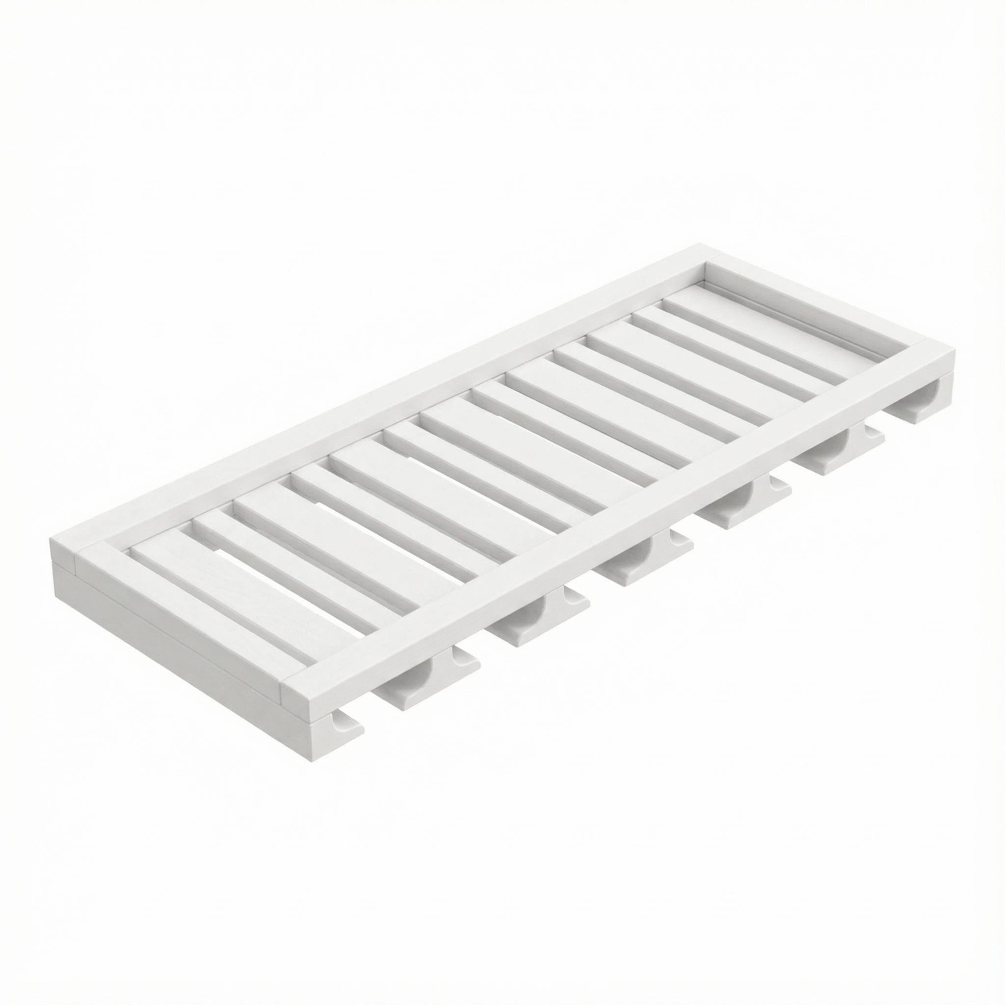 Inset Origami White RTA 30-36"W x 1.63"H x 13.5"D 2-Size Wall Glass Hanger