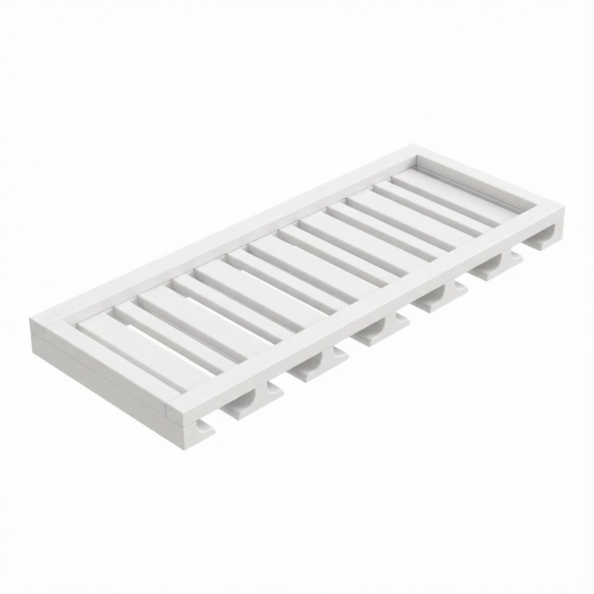Inset Origami White RTA 30-36"W x 1.63"H x 13.5"D 2-Size Wall Glass Hanger