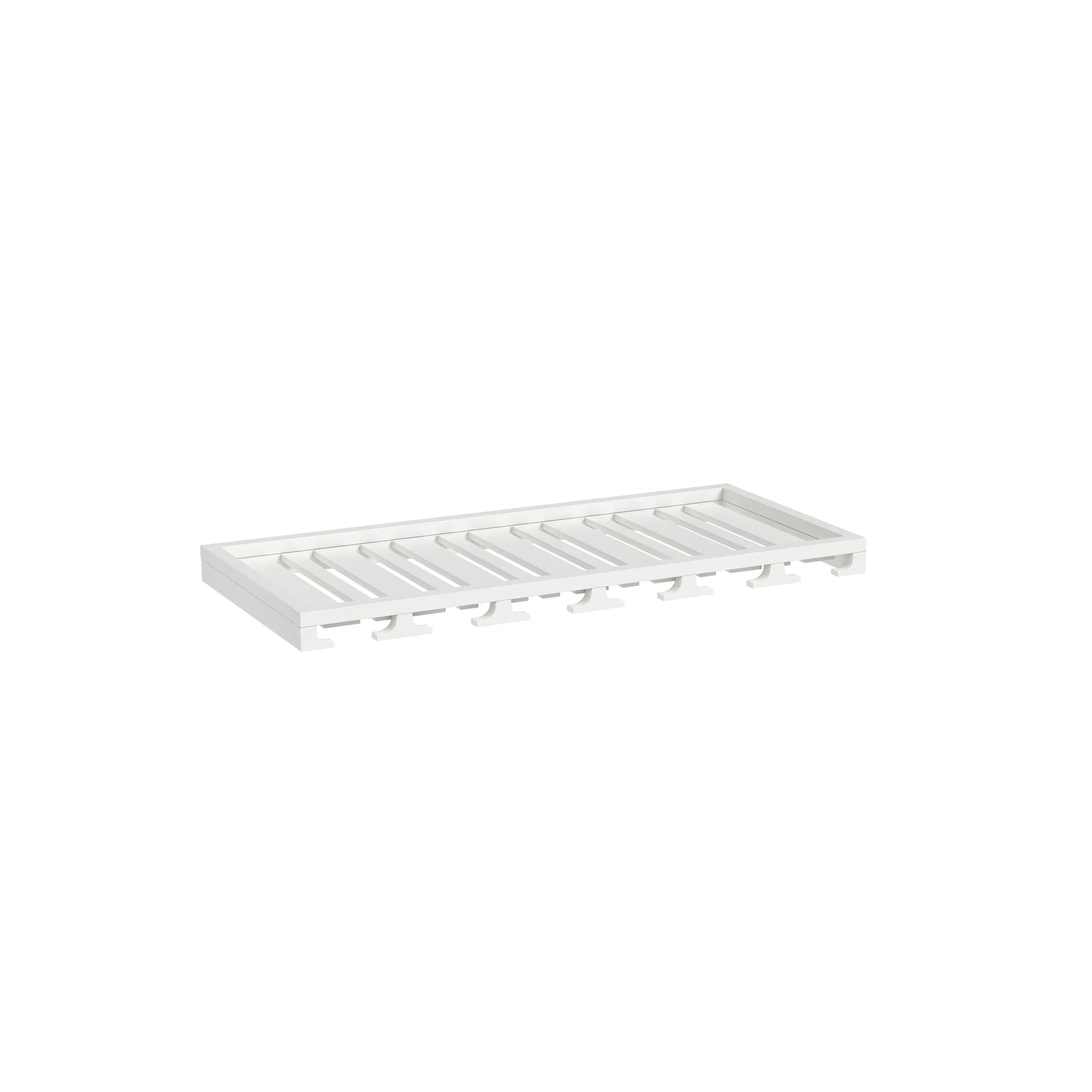 Inset Origami White RTA 30-36"W x 1.63"H x 13.5"D 2-Size Wall Glass Hanger