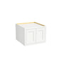 Inset Origami White RTA 30-36"W x 12-24"H x 25"D 7-Size Double Doors Wall Cabinet