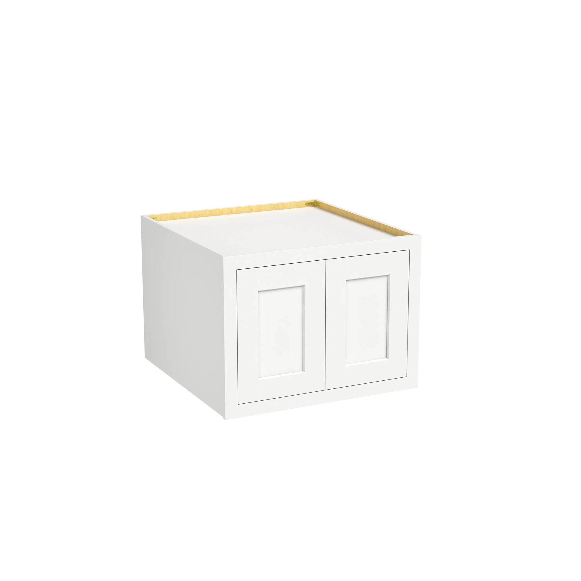 Inset Origami White RTA 30-36"W x 12-24"H x 25"D 7-Size Double Doors Wall Cabinet