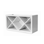 Inset Origami White RTA 30-36"W x 15-18"H x 13.5"D 4-Size X-Shaped Wine Grid Wall Rack Cabinet