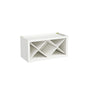 Inset Origami White RTA 30-36"W x 15-18"H x 13.5"D 4-Size X-Shaped Wine Grid Wall Rack Cabinet