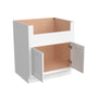 Inset Origami White RTA 33-39"W x 34.5"H x 25"D 3-Size Farm Sink Base Cabinet with 2 Doors