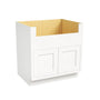 Inset Origami White RTA 33-39"W x 34.5"H x 25"D 3-Size Farm Sink Base Cabinet with 2 Doors