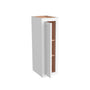 Inset Origami White RTA 9-21"W x 30-42"H x 13.5"D 15-Size Single Door Wall Cabinet