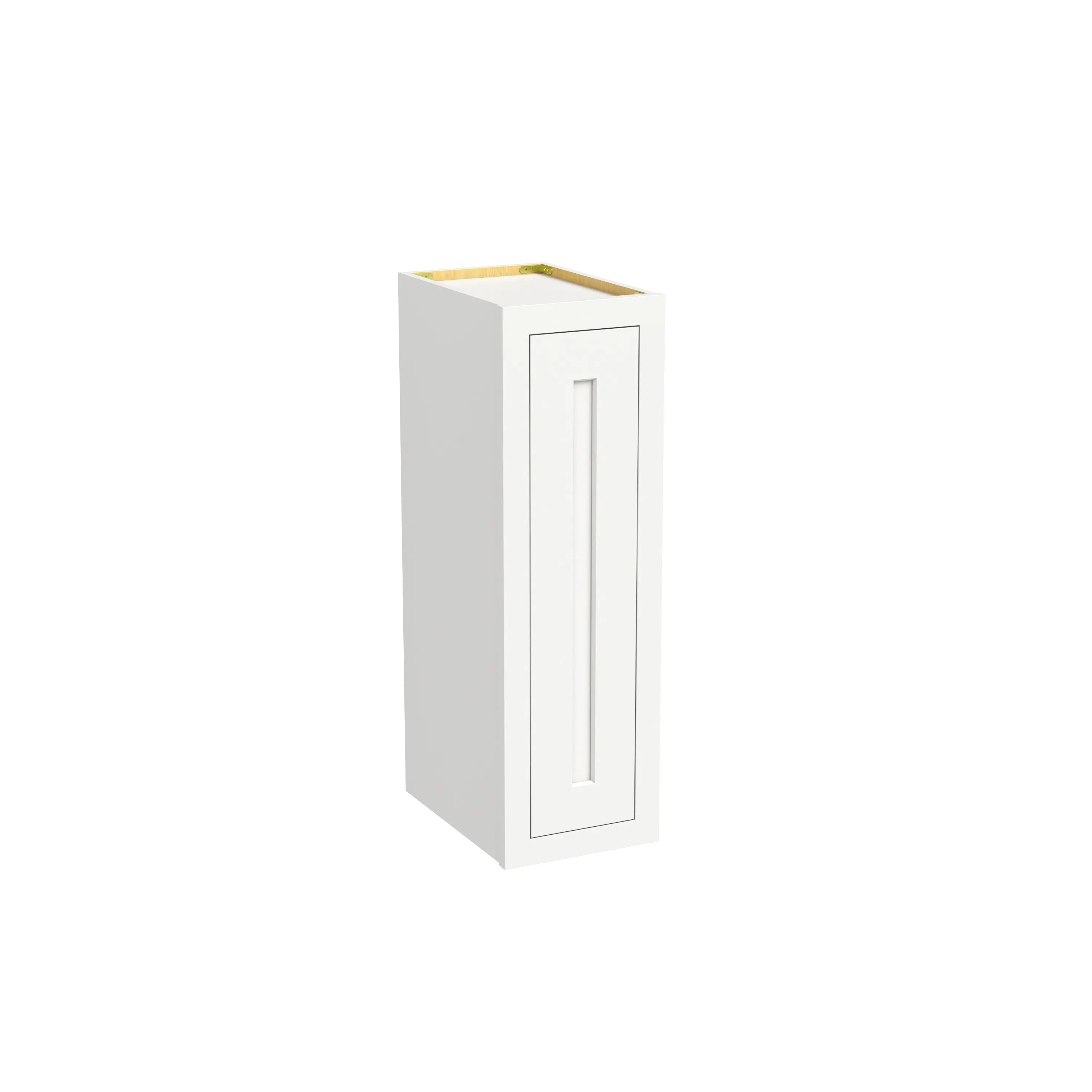 Inset Origami White RTA 9-21"W x 30-42"H x 13.5"D 15-Size Single Door Wall Cabinet