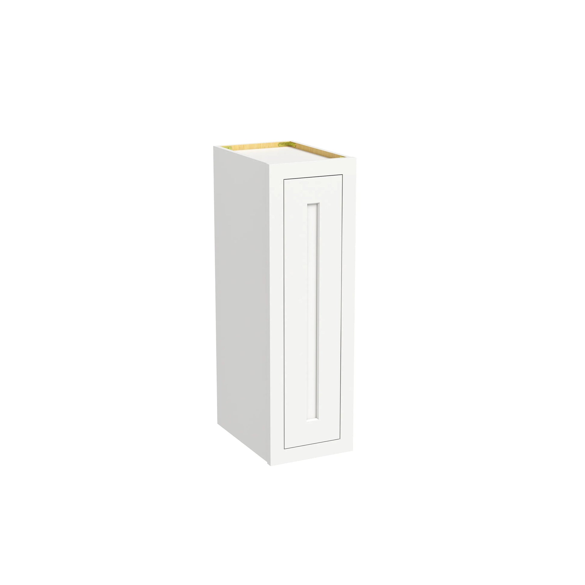 Inset Origami White RTA 9-21"W x 30-42"H x 13.5"D 15-Size Single Door Wall Cabinet