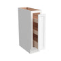 Inset Origami White RTA 9"W x 34.5"H x 25"D Base Spice Rack Cabinet with Pull-out Basket
