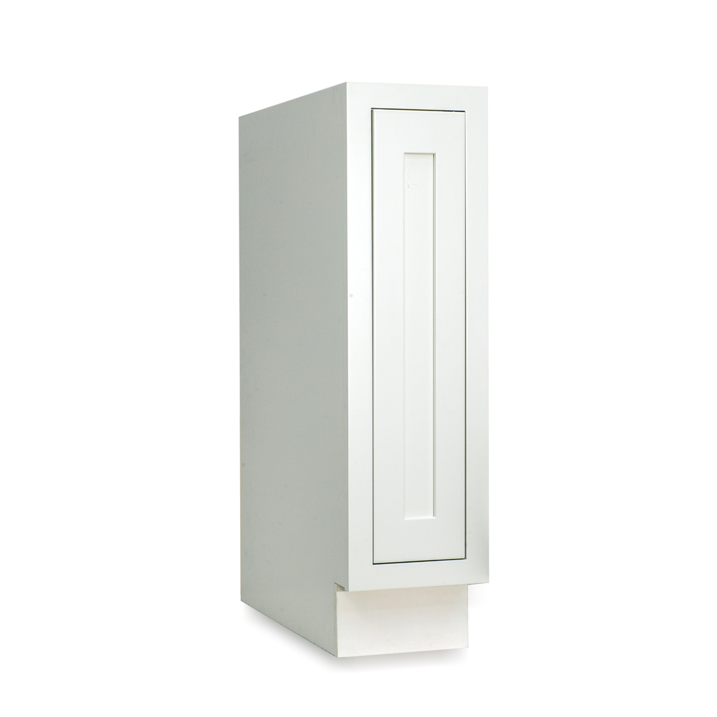 Inset Origami White RTA 9"W x 34.5"H x 25"D Tray Base Cabinet with Pull-out basket
