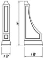 Inset Small/Modern Corbel - Truffle Brown