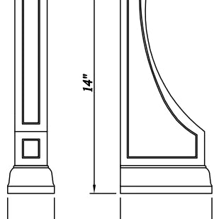 Inset Small/Modern Corbel - Truffle Brown