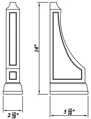 Inset Small/Modern Corbel - Truffle Brown