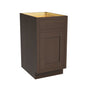 Inset Truffle Brown RTA 18"W x 34.5"H x 25"D Base Waste Basket Cabinet with 2 Bins