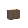 Inset Truffle Brown RTA 24-36"W x 12-24"H x 13.5"D 10-Size Double Doors Wall Cabinet