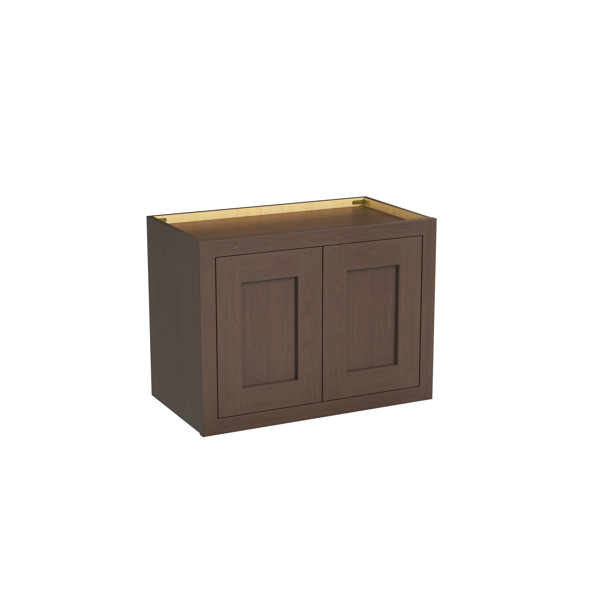 Inset Truffle Brown RTA 24-36"W x 12-24"H x 13.5"D 10-Size Double Doors Wall Cabinet