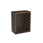 Inset Truffle Brown RTA 24-36"W x 15-30"H x 13.5"D 5-Size Diamond Lattice Wine Grid Wall Rack Cabinet