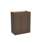 Inset Truffle Brown RTA 24-36"W x 30-42"H x 13.5"D 15-Size Double Doors Wall Cabinet