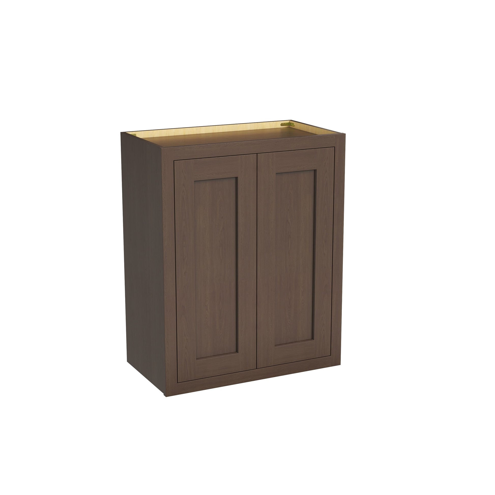 Inset Truffle Brown RTA 24-36"W x 30-42"H x 13.5"D 15-Size Double Doors Wall Cabinet