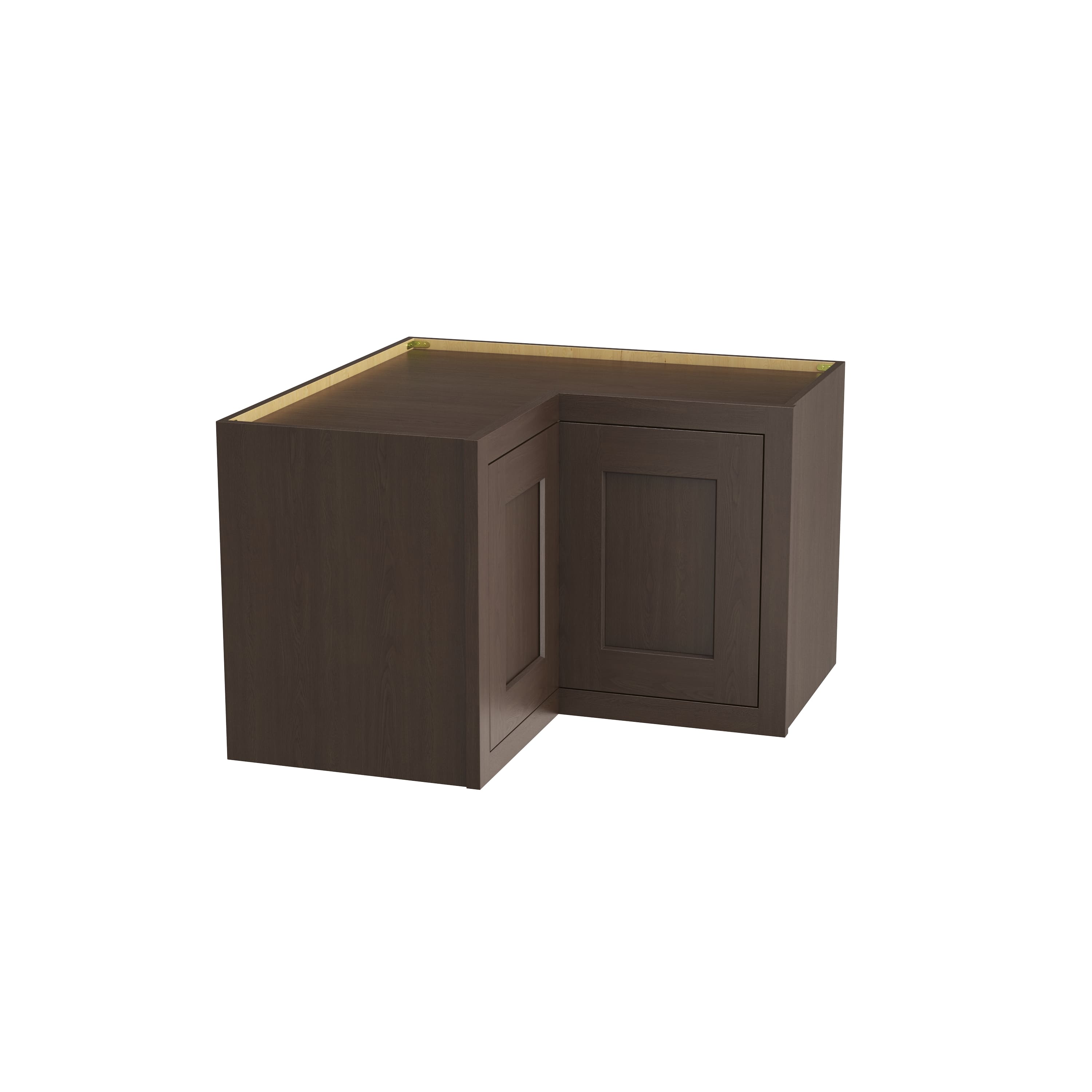 Inset Truffle Brown RTA 25.5"W x 18-42"H x 13.5"D 3-Size Easy Reach Wall Cabinet with 2-3 shelves