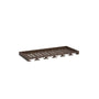 Inset Truffle Brown RTA 30-36"W x 1.63"H x 13.5"D 2-Size Wall Glass Hanger