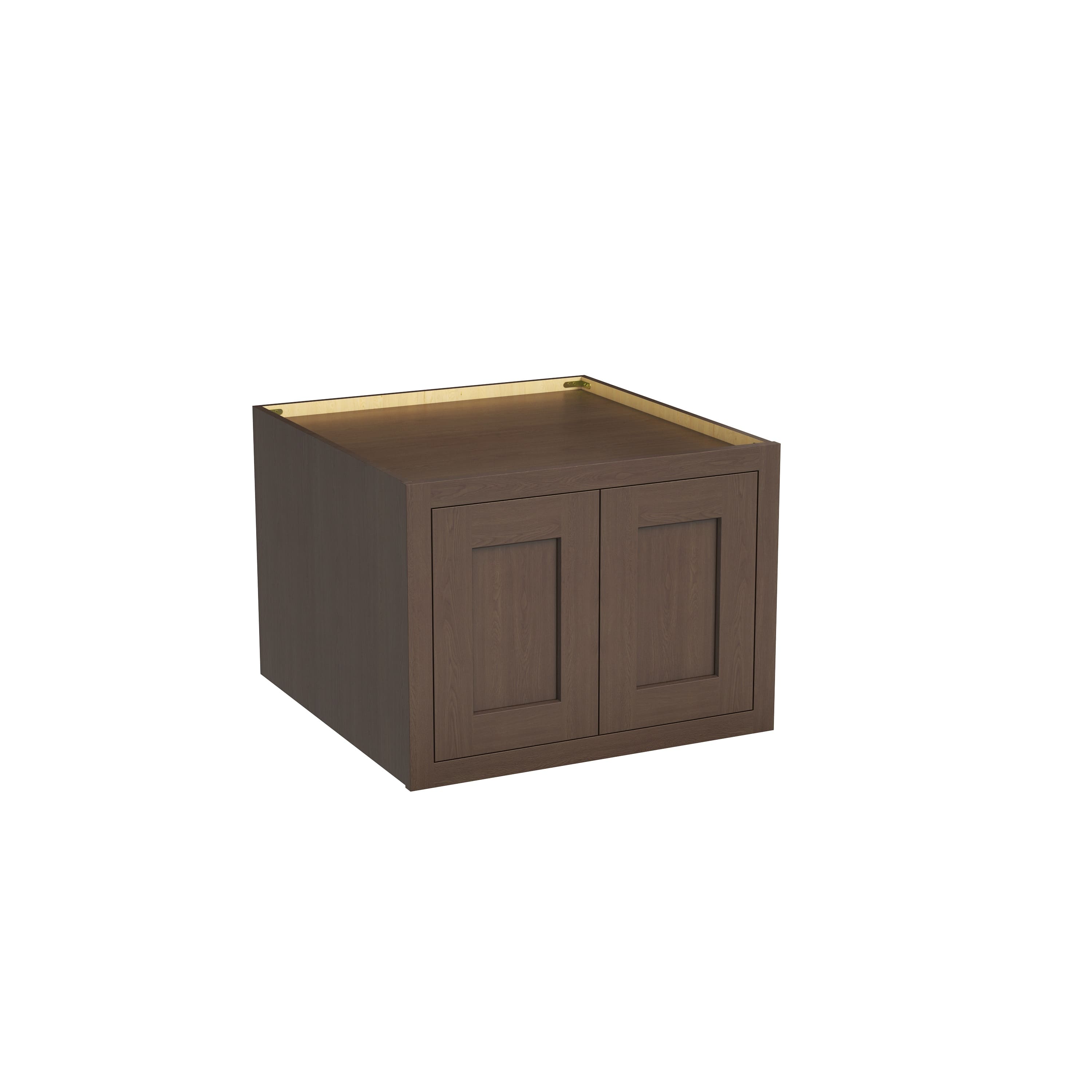Inset Truffle Brown RTA 30-36"W x 12-24"H x 25"D 7-Size Double Doors Wall Cabinet