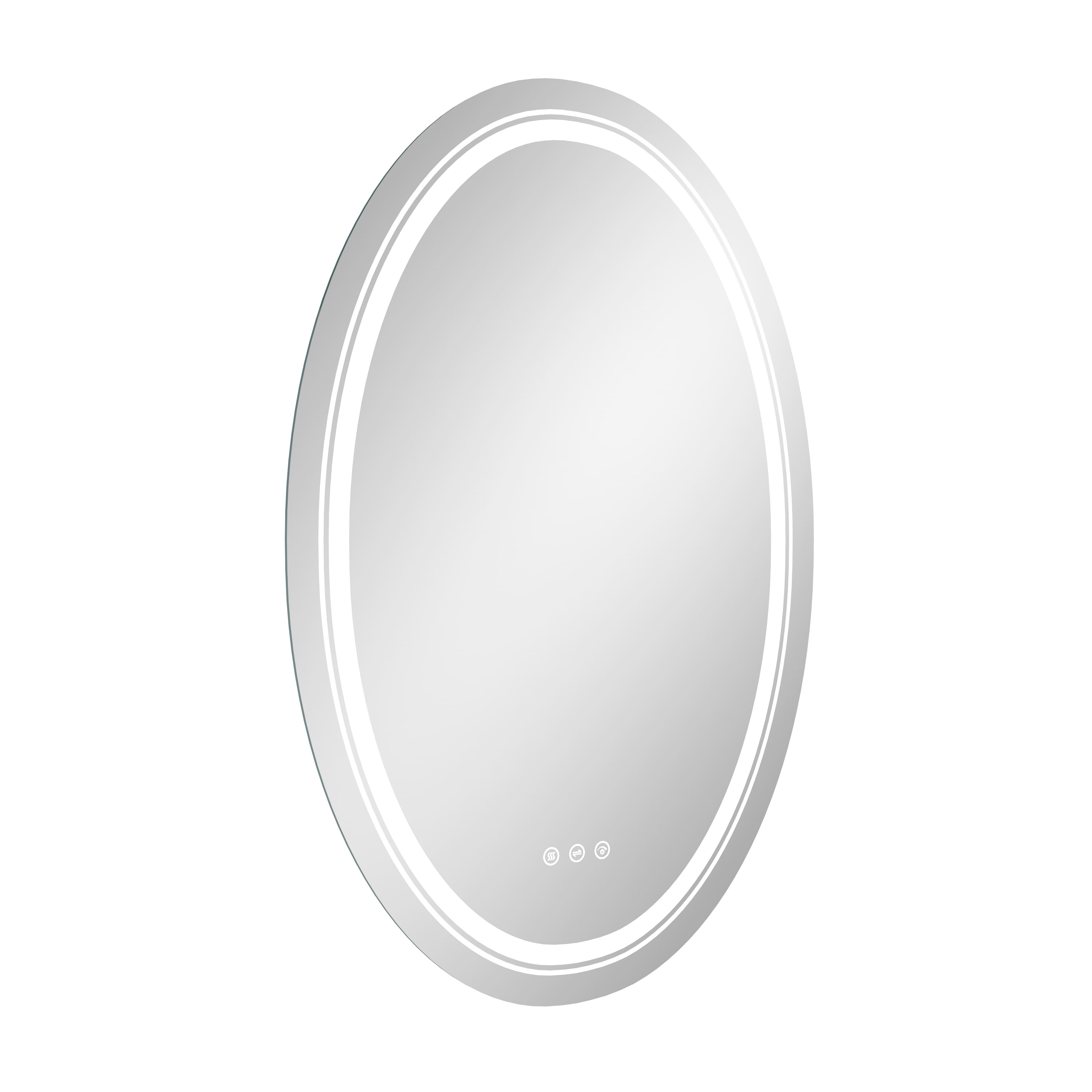 Modern Oval LED Bathroom Mirror with Ambient Backlighting
