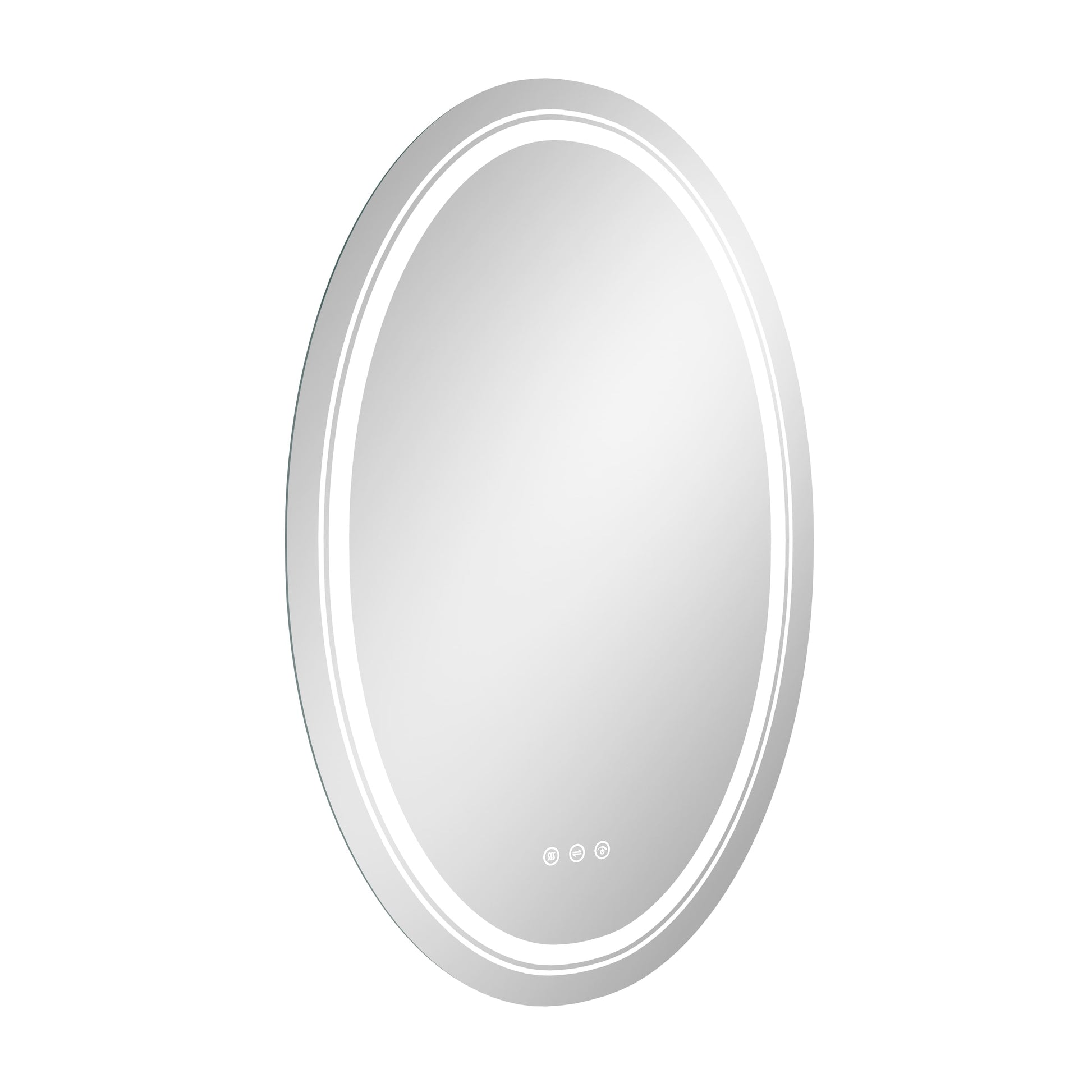 Modern Oval LED Bathroom Mirror with Ambient Backlighting