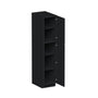 Slim Ebony Black Shaker RTA 18"W x 84"/90“/96”H x 27"D Tall Pantry Cabinet with 2 Doors and Shelves