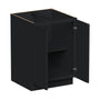 Slim Ebony Black Shaker RTA 24"-36"W x 34.5"H x 24"D 5-Size Full Height Door Base Cabinet with 2 Doors