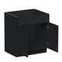 Slim Ebony Black Shaker RTA 30"/36"W x 34.5"H x 24"D Sink Base Cabinet with 2 Doors