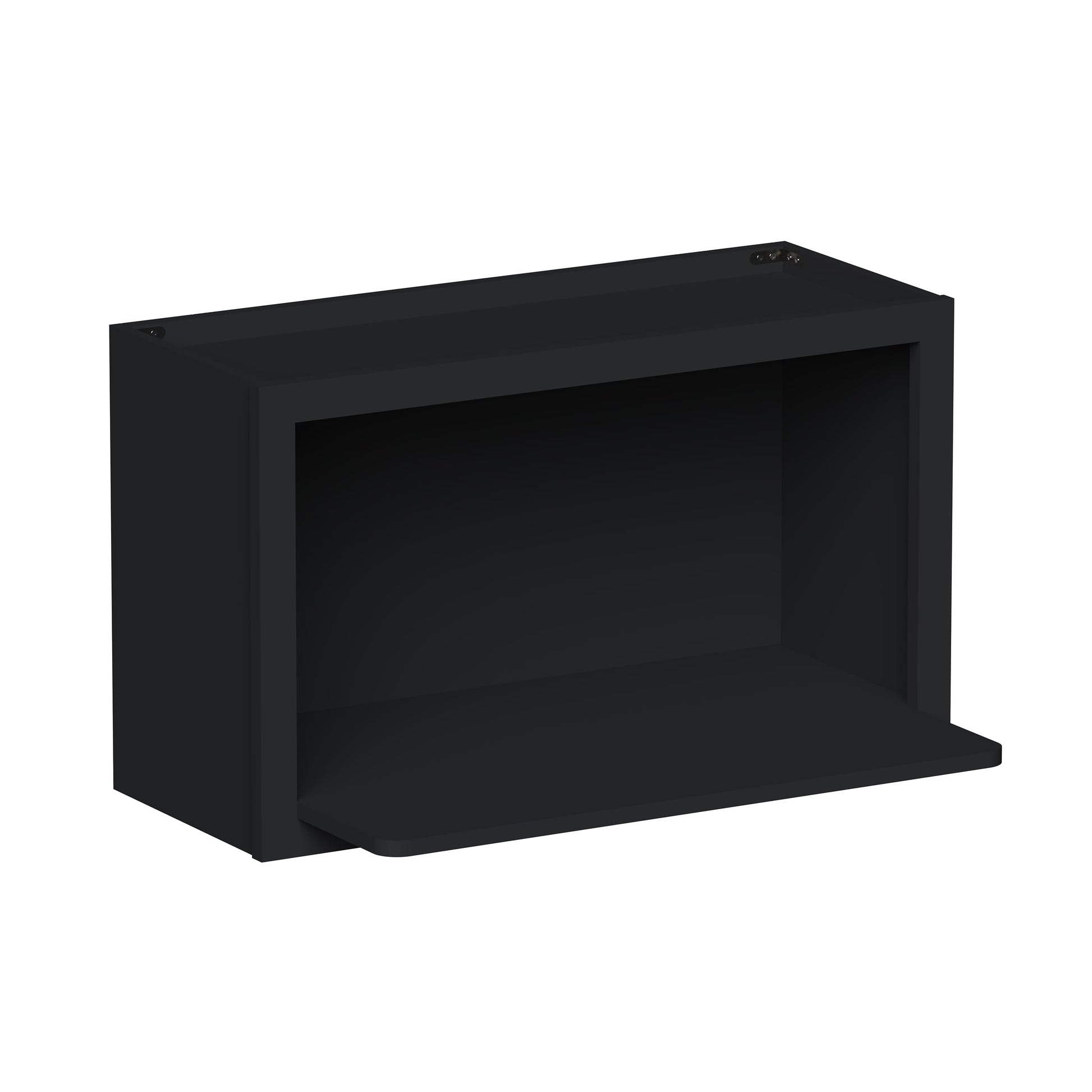 Slim Ebony Black Shaker RTA 30"W x 18"H x 12"D Wall Microwave Cabinet