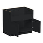 Slim Ebony Black Shaker RTA 36"W x 34.5"H x 24"D Farm Sink Base Cabinet with 2 Doors