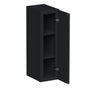 Slim Ebony Black Shaker RTA 9"-21"W x 30"/36"/42"H x 12"D 15-Size Single Door Standard Wall Cabinet