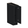 Slim Ebony Black Shaker RTA 9"/18"/21"W x 34.5"H x 24"D Full Height Door Base Cabinet with Single Door