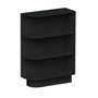 Slim Ebony Black Shaker RTA 9"W x 34.5"H x 24"D Base End Shelf with 4 Layers